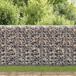 Schanskorfmuur met deksels 20x20x100 cm gegalvaniseerd staal><noscript><img width=
