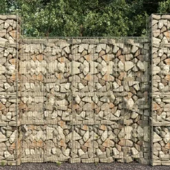 Schanskorven 3 st 25x25x197 cm gegalvaniseerd staal>vidaXL