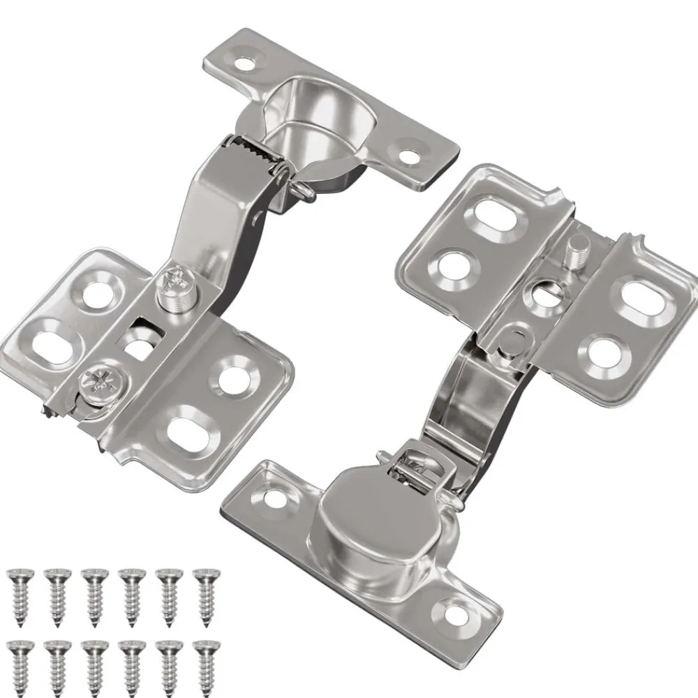 Bouwbeslag*vidaXL Scharnier 2 pcs Nikkel 85 x 52,5 x 9,5 mm IJzer