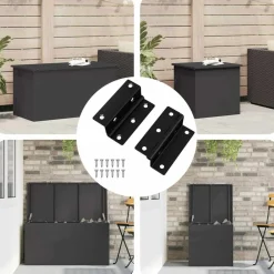 Bouwbeslag*vidaXL Scharnier 2 pcs Zwart 38 x 17 x 60 mm IJzer