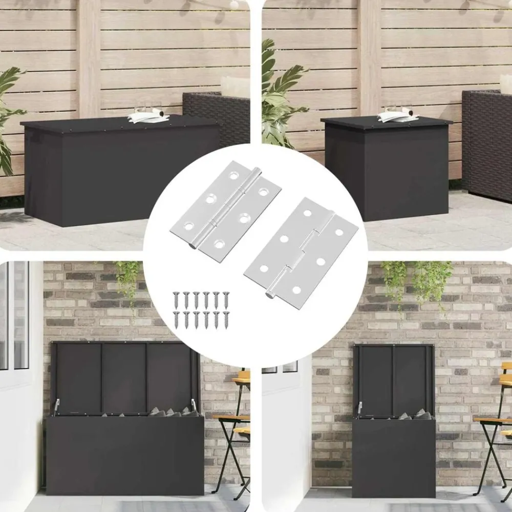 Scharnier Effen 2 pcs Zilver 58 x 35 x 1 mm Staal>vidaXL Outlet
