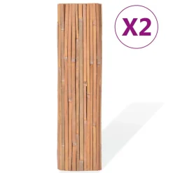 Tuinafscheidingen*vidaXL Schermen 2 st 100x400 cm bamboe