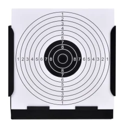 Schietkast vierkant met 100 papieren targets 14 cm>vidaXL