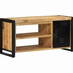 Schoenenbank Bruin 100 x 40 x 50 cm Massief mangohout>vidaXL Online