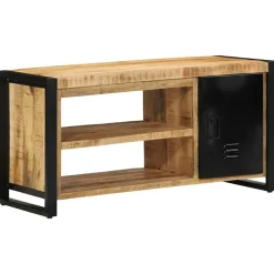 Schoenenbank Bruin 100 x 40 x 50 cm Massief mangohout>vidaXL Online