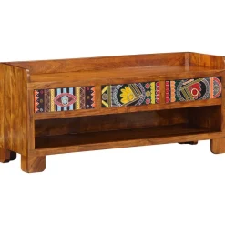 Schoenenbank Honingbruin 100 x 35 x 45 cm Massief Acaciahout>vidaXL Hot