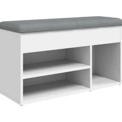 Bankjes*vidaXL Schoenenbank 82x32x45,5 cm Bewerkt Hout Wit
