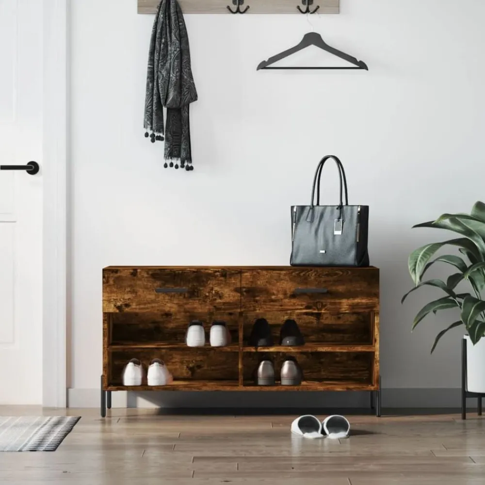 Schoenenbank 102x35x55 cm bewerkt hout kleurig>vidaXL Best