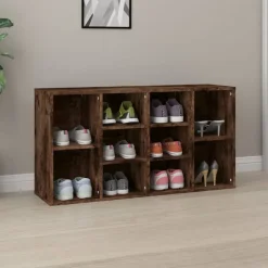 Huishoudelijke Benodigdheden*vidaXL Schoenenbank 103x30x55 cm bewerkt hout kleurig Gerookt eiken