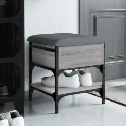 Schoenenbank 42x42x45 cm bewerkt hout eikenkleurig>vidaXL Outlet