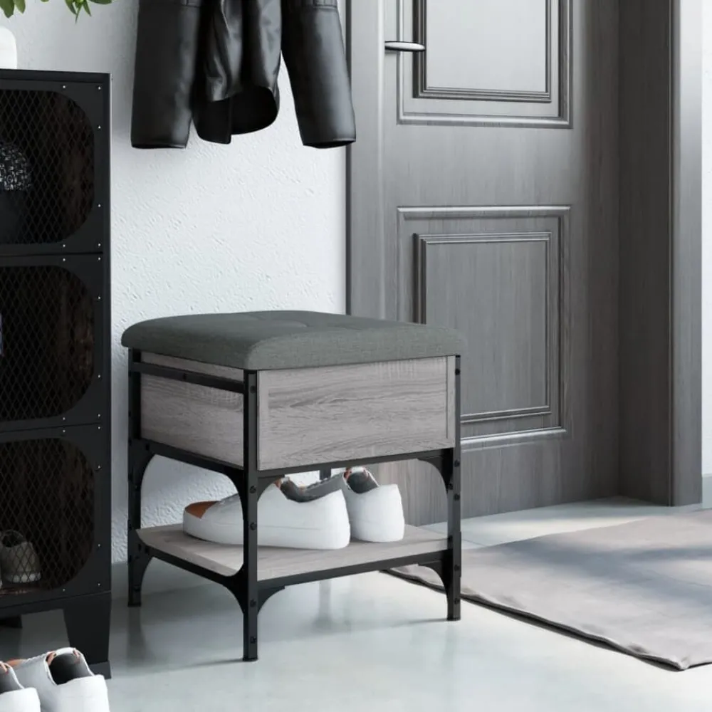 Schoenenbank 42x42x45 cm bewerkt hout eikenkleurig>vidaXL Outlet