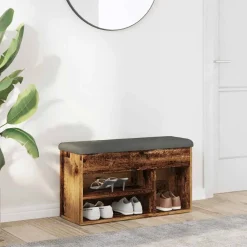 Bankjes*vidaXL Schoenenbank 82x32x45,5 cm bewerkt hout kleurig Oud hout