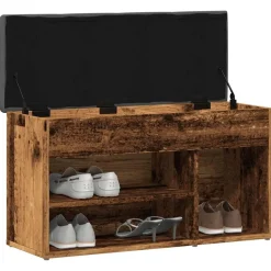 Bankjes*vidaXL Schoenenbank 82x32x45,5 cm bewerkt hout kleurig Oud hout