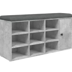 Bankjes*vidaXL Schoenenbank 102x32x50 cm bewerkt hout Betongrijs