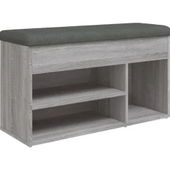 Bankjes*vidaXL Schoenenbank 82x32x45,5 cm bewerkt hout Grijs sonoma
