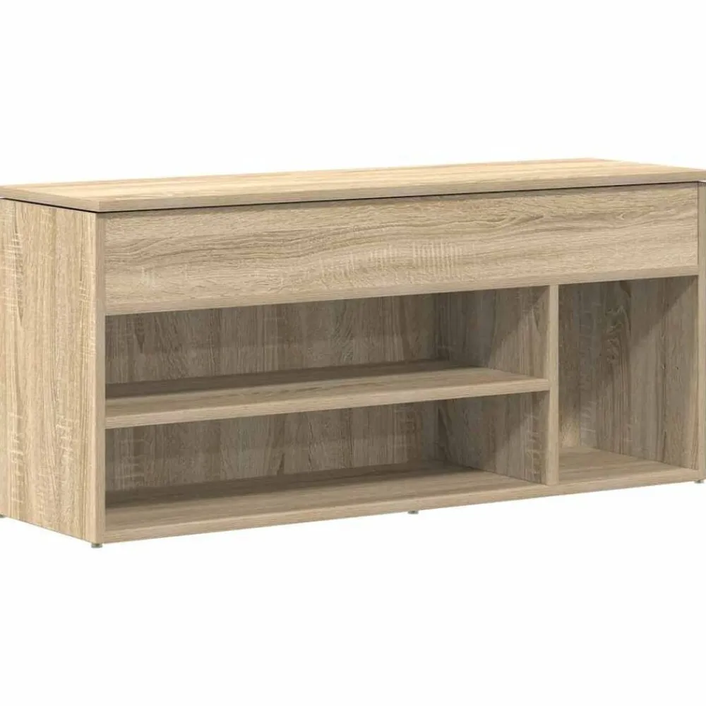 Huishoudelijke Benodigdheden*vidaXL Schoenenbank 102x30,5x45 cm bewerkt hout kleurig Sonoma eiken