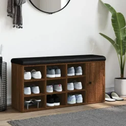 Schoenenbank 102x32x50 cm bewerkt hout><noscript><img width=