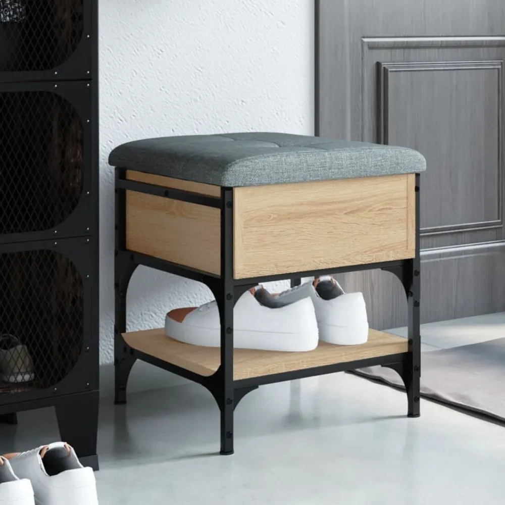Schoenenbank 42x42x45 cm bewerkt hout kleurig>vidaXL Best