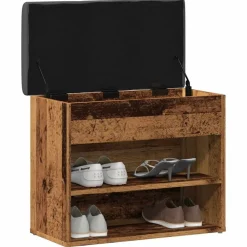 Bankjes*vidaXL Schoenenbank 62x32x50 cm bewerkt hout kleurig Oud hout