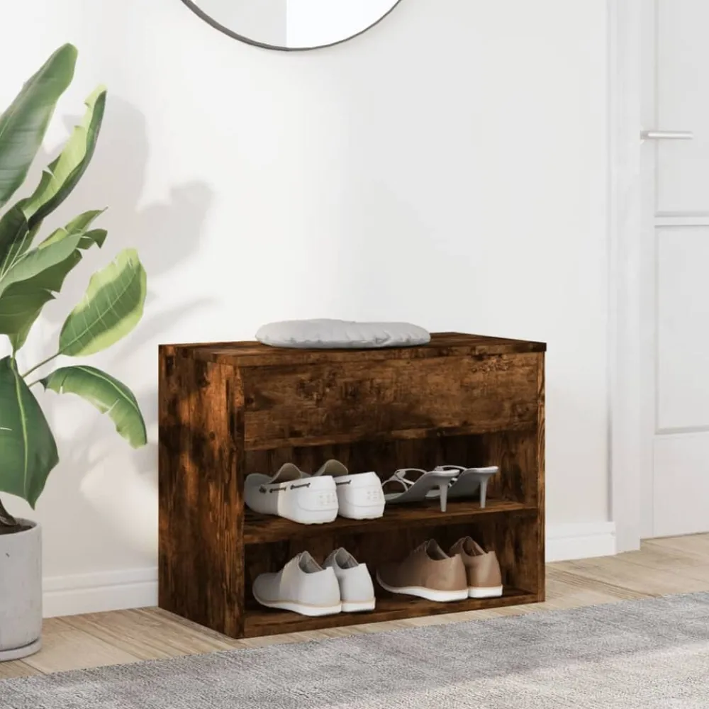 Huishoudelijke Benodigdheden*vidaXL Schoenenbank 60x30x45 cm bewerkt hout kleurig Gerookt eiken