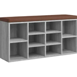 Schoenenbank 103x30x48 cm bewerkt hout eikenkleur>vidaXL Best