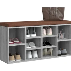 Schoenenbank 103x30x48 cm bewerkt hout eikenkleur><noscript><img width=