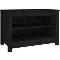 Huishoudelijke Benodigdheden*vidaXL Schoenenbank 70x38x45,5 cm massief grenenhout Zwart