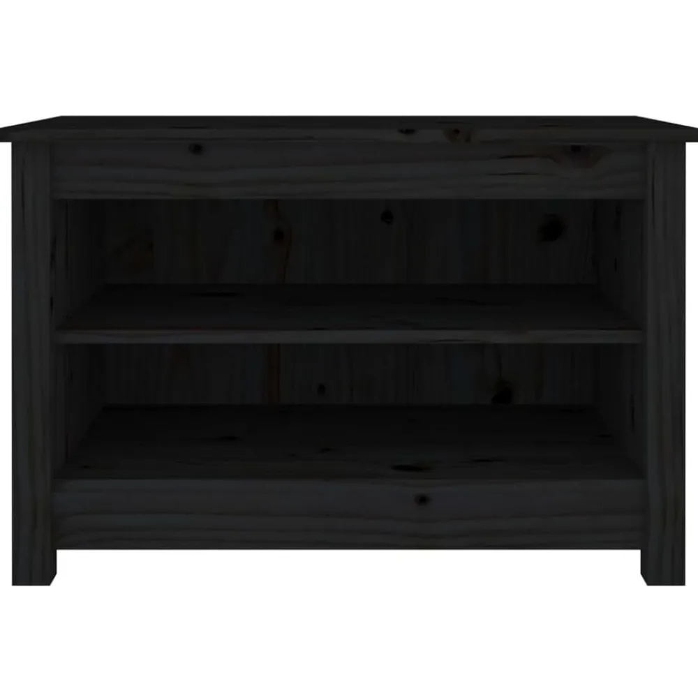 Huishoudelijke Benodigdheden*vidaXL Schoenenbank 70x38x45,5 cm massief grenenhout Zwart