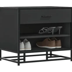 Schoenenbank 60x40x53,5 cm bewerkt hout en metaal>vidaXL Outlet