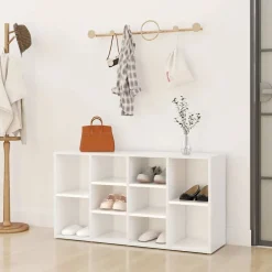 Huishoudelijke Benodigdheden*vidaXL Schoenenbank 103x30x55 cm bewerkt hout Wit
