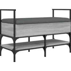 Bankjes*vidaXL Schoenenbank 85,5x42x57,5 cm bewerkt hout Grijs sonoma