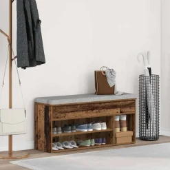 Schoenenbank 102x30,5x45 cm bewerkt hout kleurig><noscript><img width=