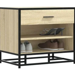 Bankjes*vidaXL Schoenenbank 60x40x53,5 cm bewerkt hout en metaal Sonoma eiken