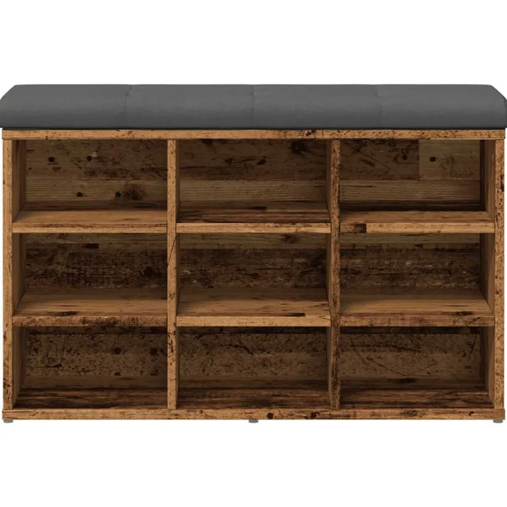 Schoenenbank 82x32x50 cm bewerkt hout kleurig>vidaXL Outlet