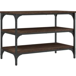 Bankjes*vidaXL Schoenenbankje 70x38,5x49 cm bewerkt hout bruin eikenkleur