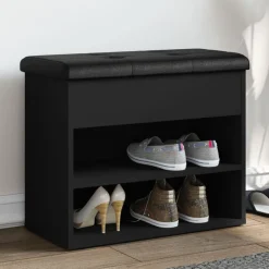 Schoenenbankje 62x32x50 cm bewerkt hout>vidaXL Discount
