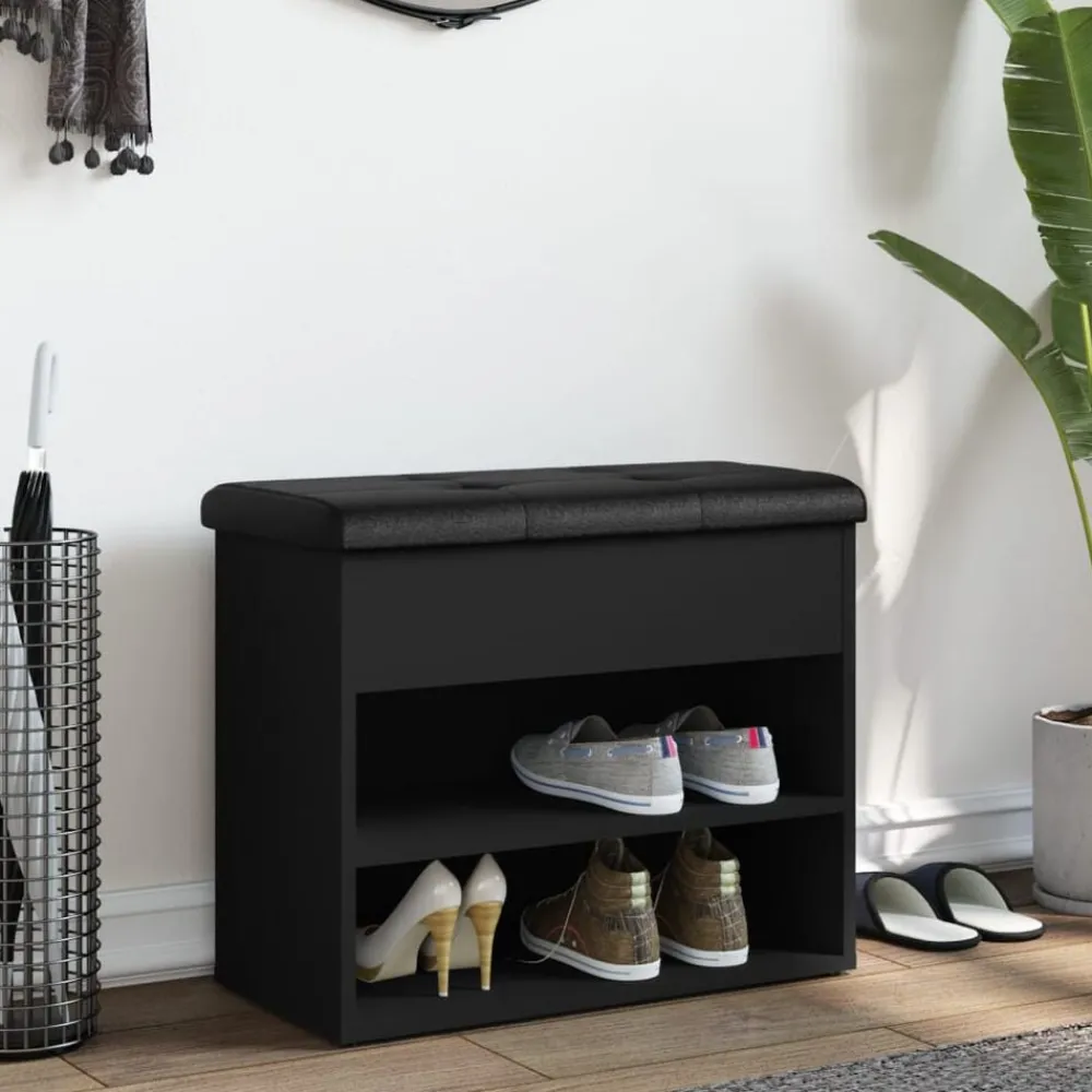 Schoenenbankje 62x32x50 cm bewerkt hout>vidaXL Discount
