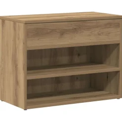 Huishoudelijke Benodigdheden*vidaXL Schoenenbankje 60x30x45 cm bewerkt hout artisanaal eikenkleur artisanaal eikenkleurig