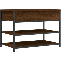 Bankjes*vidaXL Schoenenbankje 70x42,5x50 cm bewerkt hout bruin eikenkleur