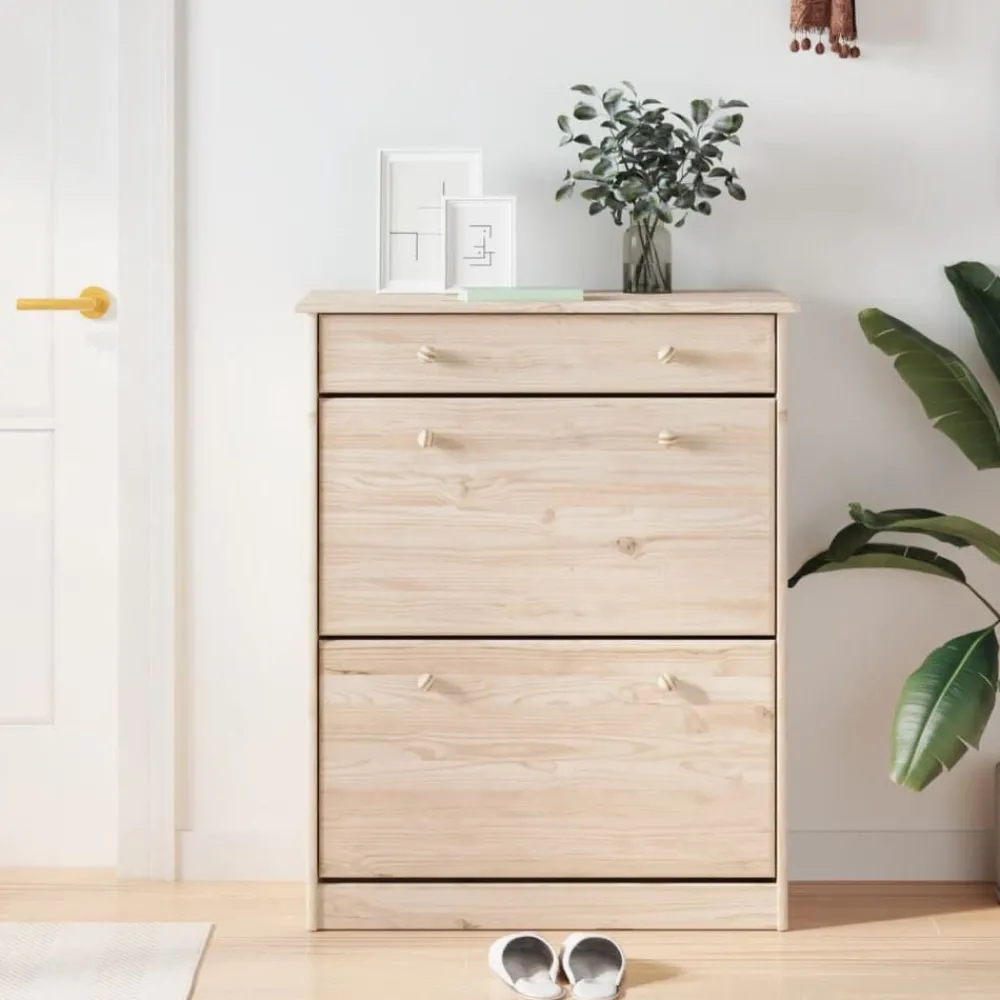 Huishoudelijke Benodigdheden*vidaXL Schoenenkast ALTA 77x35x96 cm massief grenenhout Naturel