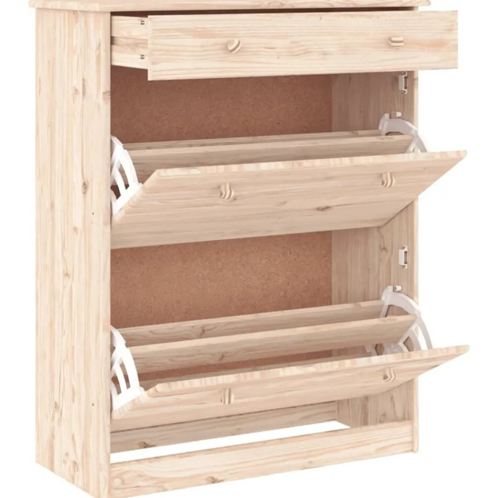 Huishoudelijke Benodigdheden*vidaXL Schoenenkast ALTA 77x35x96 cm massief grenenhout Naturel
