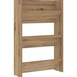 Schoenenkast Artisan Eiken 60 x 18 x 90 cm Bewerkt hout>vidaXL Outlet
