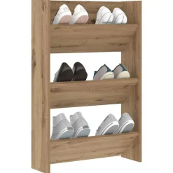 Schoenenkast Artisan Eiken 60 x 18 x 90 cm Bewerkt hout><noscript><img width=