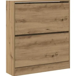 Huishoudelijke Benodigdheden*vidaXL Schoenenkast Gerookt eiken 80 x 21 x 87,5 cm Bewerkt hout artisanaal eikenkleurig
