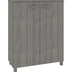 Huishoudelijke Benodigdheden*vidaXL Schoenenkast HAMAR 85x40x108 cm massief grenenhout Lichtgrijs