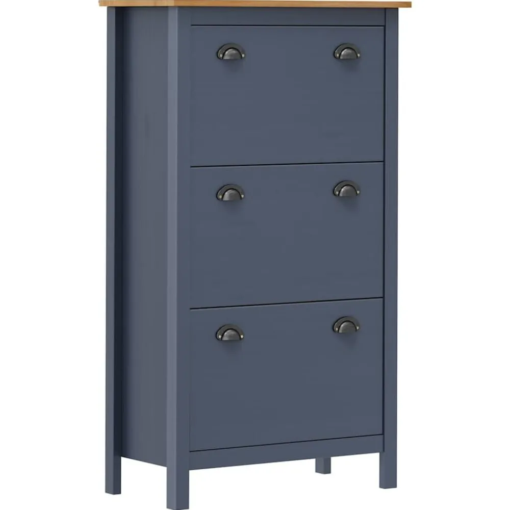 Schoenenkast Hill 72x35x124 cm massief grenenhout>vidaXL Outlet