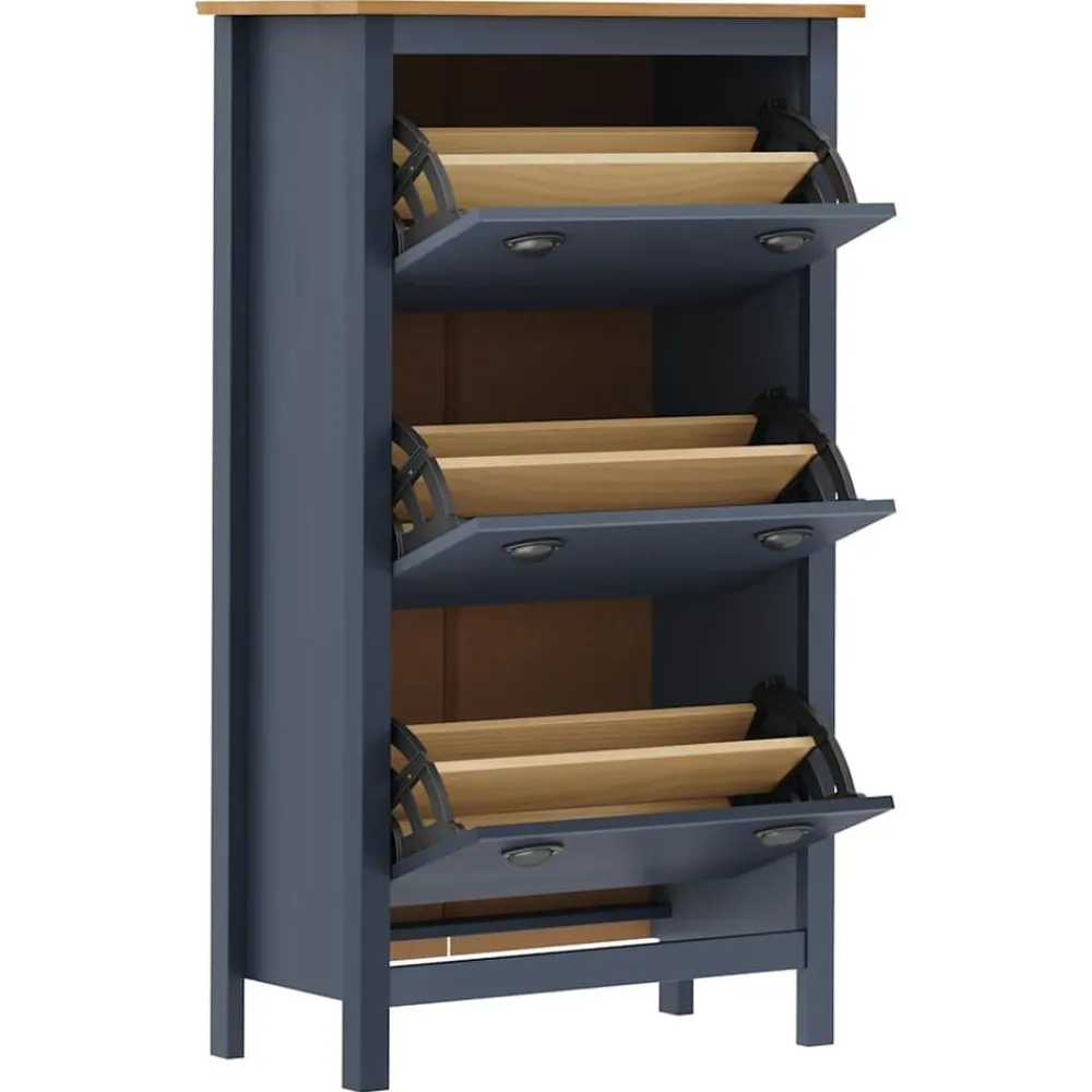 Schoenenkast Hill 72x35x124 cm massief grenenhout>vidaXL Outlet