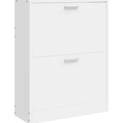 Schoenenkast met 2 vakken hout>vidaXL Online