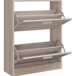 Schoenenkast met 2 vakken -look hout><noscript><img width=