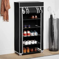 Schoenenkast met hoes 58x28x106 stof><noscript><img width=